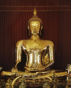 Buddha-bilde (gull) av Thai School
