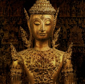 Buddha stående i Abhaya mudra, Rattanakosin-stil, midten av 1800-tallet (bronse)