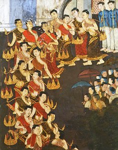 En gruppe unge jenter av Thai School