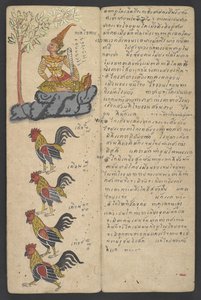 Eller 16455 f.9r, Dyr fra dyrekretsen, fra Phrommachat (pergament) av Thai School