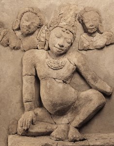 Relieff, fra Chedi Chula Pathom, Dwaravati School (stucco) av Thai School