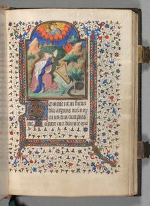 Timebok Bruk av Paris: Fol. 77r, David, ca. 1420.