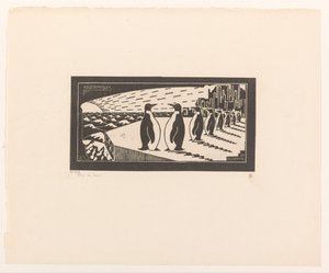 Keizer Pinguin op audientie (original tittel på objekt) av Theo de Vries