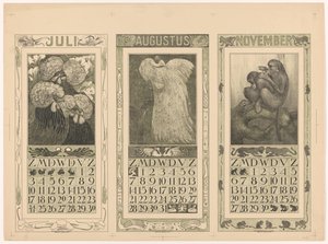 Kalendere for juli, august og november 1910