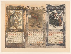 Kalendere for oktober, september og desember 1903