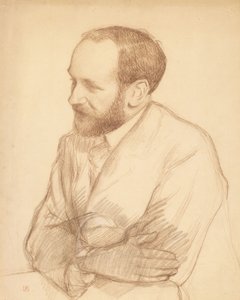 Portrett av Henri Gheon, ca. 1903 (kritt på papir) av Theo van Rysselberghe