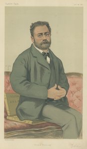Emile Zola (farge litho) av Theobald Chartran