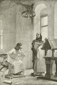Utdannelsen til Ludvig IX (gravyr)