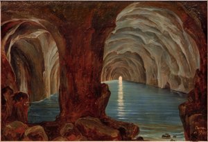 Blå grotte på Capri av Theobald von Oer
