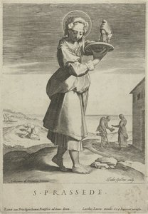 Heilige Praxedis S. Prassede (tittel på objekt) av Theodoor Galle