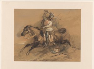 Korsfarer slo en tyrkisk soldat av Theodoor Schaepkens