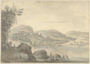 Kinesisk fantasilandskap av Theodoor Wilkens (possibly)