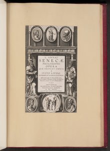 Tittelside for L. Annaei Seneca filosofens verk som eksisterer Alt fra Ivisto Lipsio