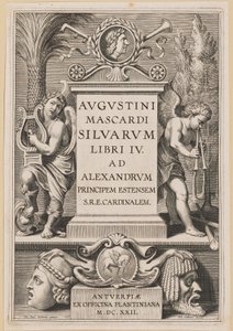 Tittelside for Agostino Mascardi, Silvarium Libri IV av Theodor Galle after Sir Peter Paul Rubens
