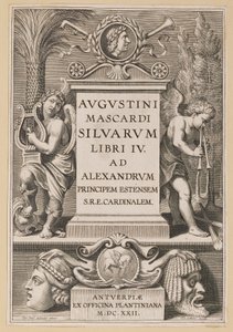 Tittelside for Agostino Mascardi, Silvarium Libri IV av Theodor Galle after Sir Peter Paul Rubens