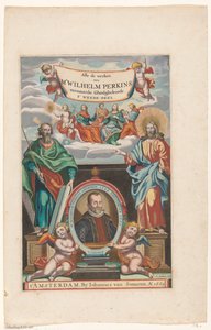Portrett av William Perkins Tittelside for: William Perkins, Alle verkene. Den andre delen, 1662 av Theodor Matham
