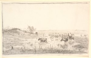 Kyr i engene på Mejlgaard av Theodor Philipsen