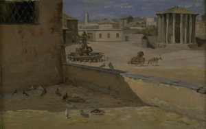 Det såkalte Vesta-tempelet i Roma av Theodor Philipsen