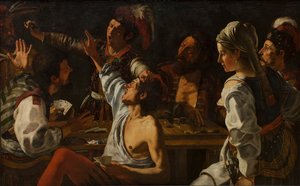 Kort- og backgammonspillere. Kjemp om kort, 1620-1629