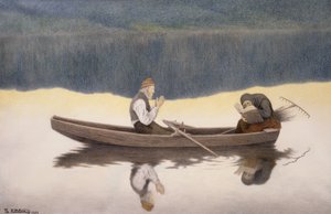 Over innsjøen og elven av Theodor Kittelsen
