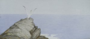Sjøfugl (akvarell på papir) av Theodor Kittelsen