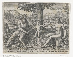 Bellenbladend jongetje Emblemer fra adelen og de felles kunnskapsverdige.../ Stam und Wapenbuchlein... (serietittel) av Theodor de Bry (attributed to)