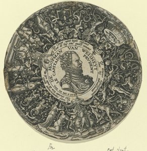 Portrett av William I, Prince of Orange De Hoopman van Weisheyt / Le Capitaine Prudent (tittel på objekt) av Theodor de Bry
