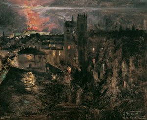 Paris om natten med Eiffeltårnet av Theodor von Hormann