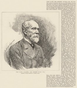 Avdøde oberst Sir Henry Yule, RE, redaktør for The Travels of Marco Polo
