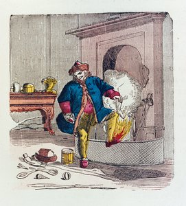 Et besøk fra St. Nicholas, litho-fargefoto fra 1840-tallet av Theodore C. Boyd