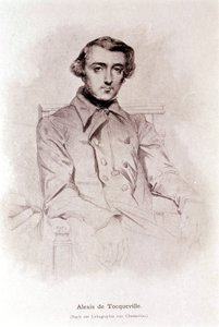 Portrett av Alexis de Tocqueville. Litografi av Chasseriau. 1800-tallet. av Théodore Chassériau
