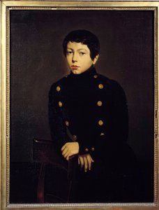 Portrett av Ernest Chasseriau (1823-1870) elev ved Naval School of Brest, bror til kunstneren Maleri av Theodore Chasseriau (1819-1856) 1836 Søn. 0,92x0,73 m av Théodore Chassériau