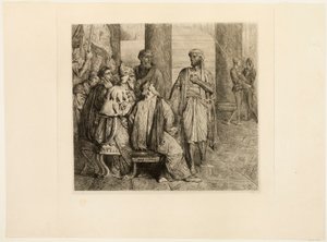 Hun elsket meg for farene, plate tre fra Othello av Théodore Chassériau