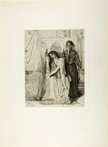 The Willow Song, plate ni fra Othello av Théodore Chassériau