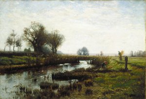Sen ettermiddag, Dachau Moor (olje på lerret)