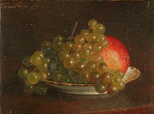 Trauben und ein Apfel von Theodore Fantin-Latour