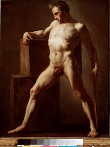 Academie Akademisk studie av naken kropp. Maleri av Jean Louis Theodore Gericault (1791-1824) 1808-1812 Søn. 79x62 cm Rouen, musee des Beaux Arts av Theodore Gericault