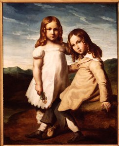 Alfred Dedreux (1810-60) som barn med sin søster, Elisabeth, 1816-17 av Theodore Gericault