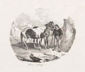 Auvergne-hester av Theodore Gericault