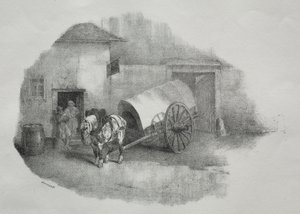 Kjørrehest ut av strengene av Theodore Gericault
