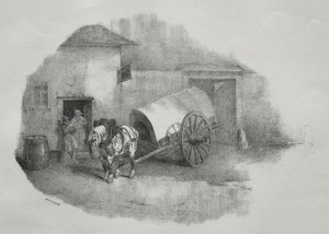 Kjerrehest trukket ut av siltene av Theodore Gericault