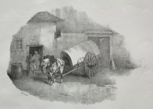 Kjerrehest trukket ut av siltene. av Theodore Gericault