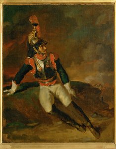 Såret cuirassier, skisse... av Theodore Gericault