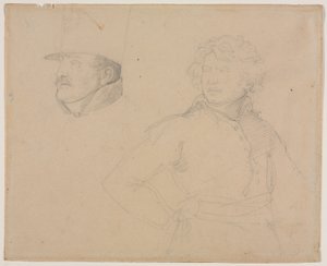 Géricault - Studie av to soldater, 1818-1819 av Theodore Gericault