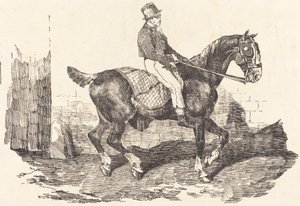 Groom montert på en vogn-hest av Theodore Gericault