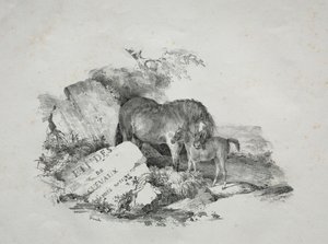 Hoppa og føllet hennes. av Theodore Gericault
