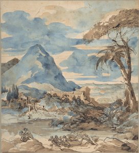 Landskap med fiskere av Theodore Gericault