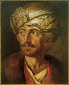 Mannsportrett (antagelig Mustafa) av Theodore Gericault