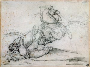 Mameluke faller under hesten sin av Theodore Gericault