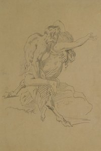 Nymfe og Satyr av Theodore Gericault